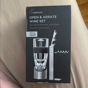 Rabbit Open & Aerate Wine Set - Red Wine Aerator and Corkscrew